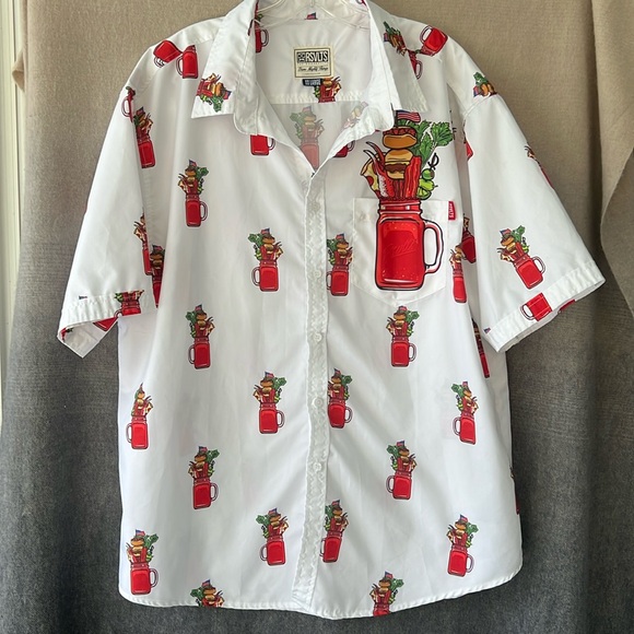 RSVLTS The Roosevelts Dare Mighty Things Bloody Mary Button Down Shirt - Picture 1 of 4